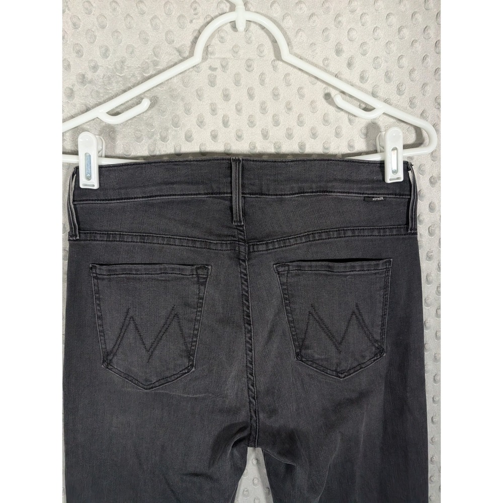 Mother The Weekender Fray Jeans Women's 27x31 Black Gray Raw Hem Washed Denim - Picture 8 of 16